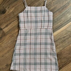 GB Girls Pink and Black Plaid Dress